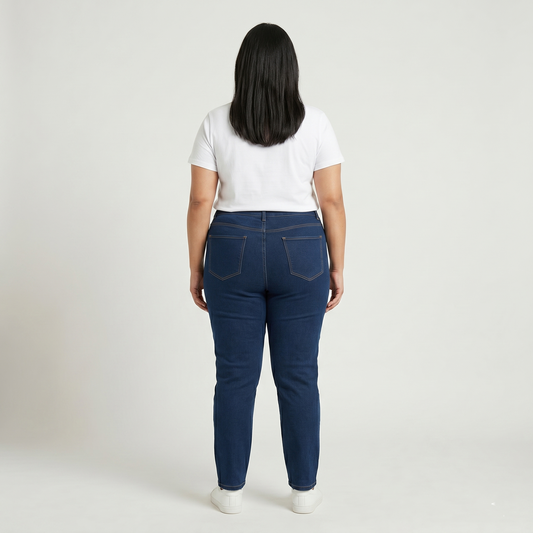 Deep Indigo Pull-On Slim Fit Denim Pants PSW-11091