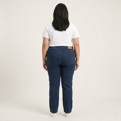 Deep indigo Classic Straight Fit Denim Jeans PSW-11081