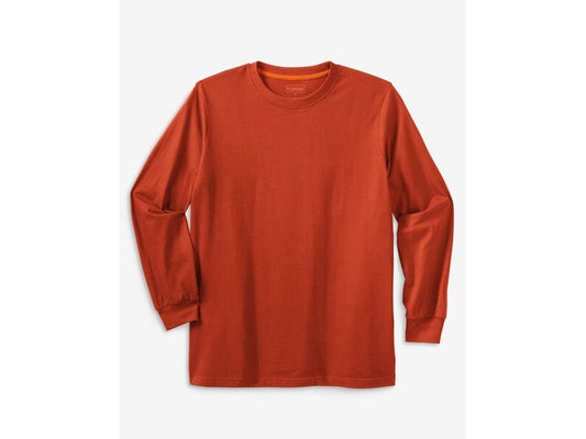 Desert Red Big Size Long Sleeve Crewneck T-Shirt PSM-7450