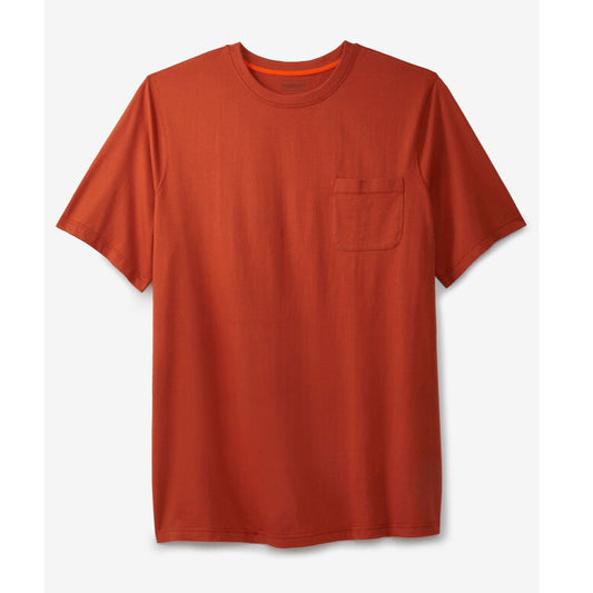 Desert Red Big & Tall Size Pocket Crewneck T-Shirt PSM-8242