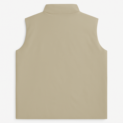 Desert Sand Plus-Size Sleeveless Puffer Jacket PSM-10003