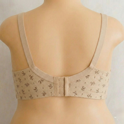Desert Blush Floral Mesh Plus Size Wireless Bra PSW-9751