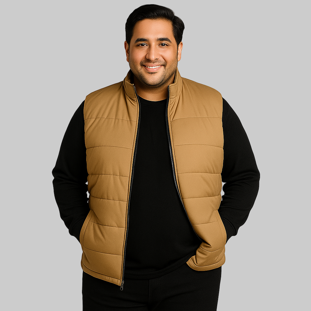 Desert Trail Plus-Size Sleeveless Puffer Jacket PSM-8643