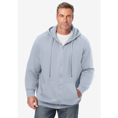 Dusty Blue Fleece Zip-Front Hoodie PSM-8896