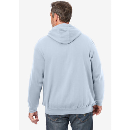 Dusty Blue Fleece Zip-Front Hoodie PSM-8896