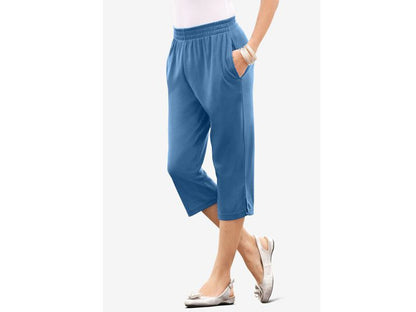 Dusty Indigo Soft Knit Capri Pant PSW-6689