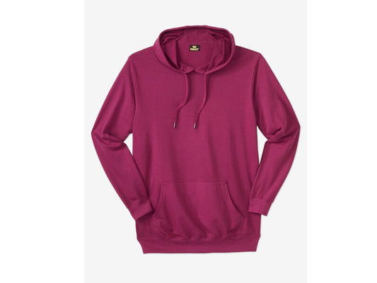 Eggplant Big Size Lightweight Terry Hoodie PSM-6369