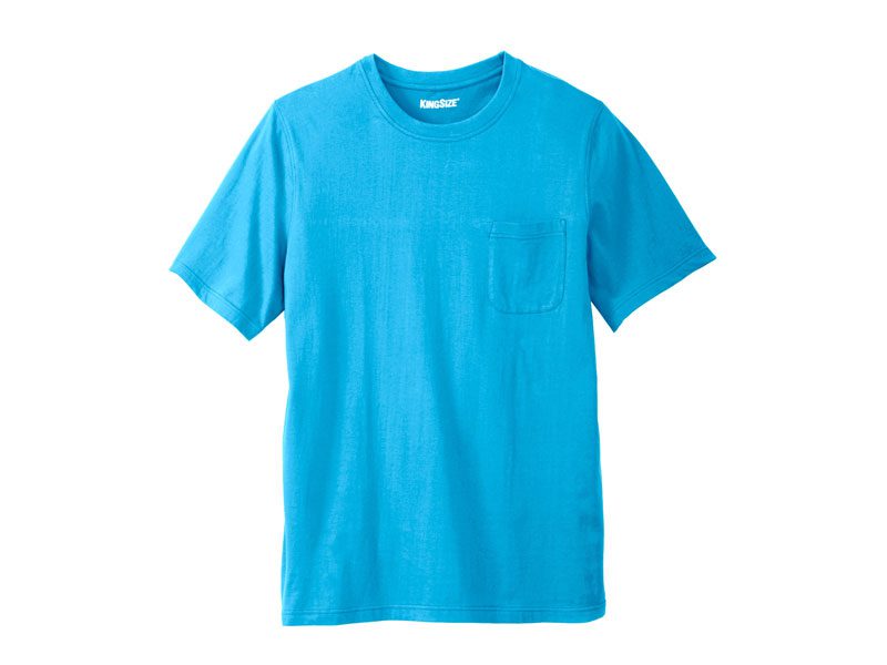 Electric Turquoise Big & Tall Pocket Crewneck T-Shirt PSM-3987