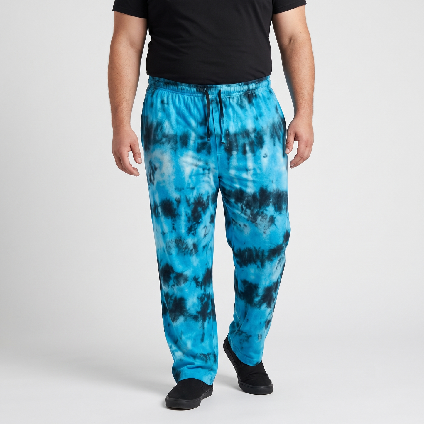 Electric Turquoise Marble Light Weight Jersey Pajama Pants PSM-5945