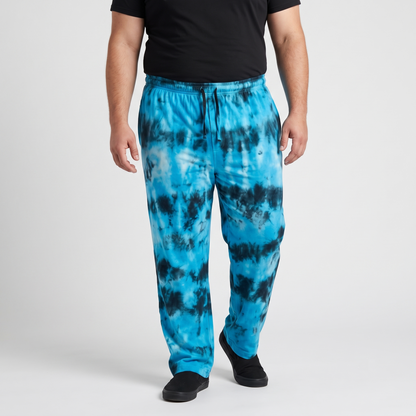 Electric Turquoise Marble Light Weight Jersey Pajama Pants PSM-5945