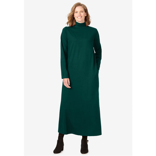 Emerald Green Mockneck Dress PSW-8624