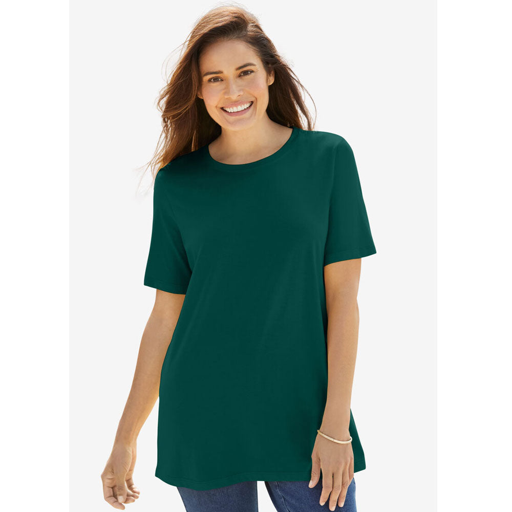 Emerald Green Perfect Short-Sleeve Crewneck Tee PSW-7881