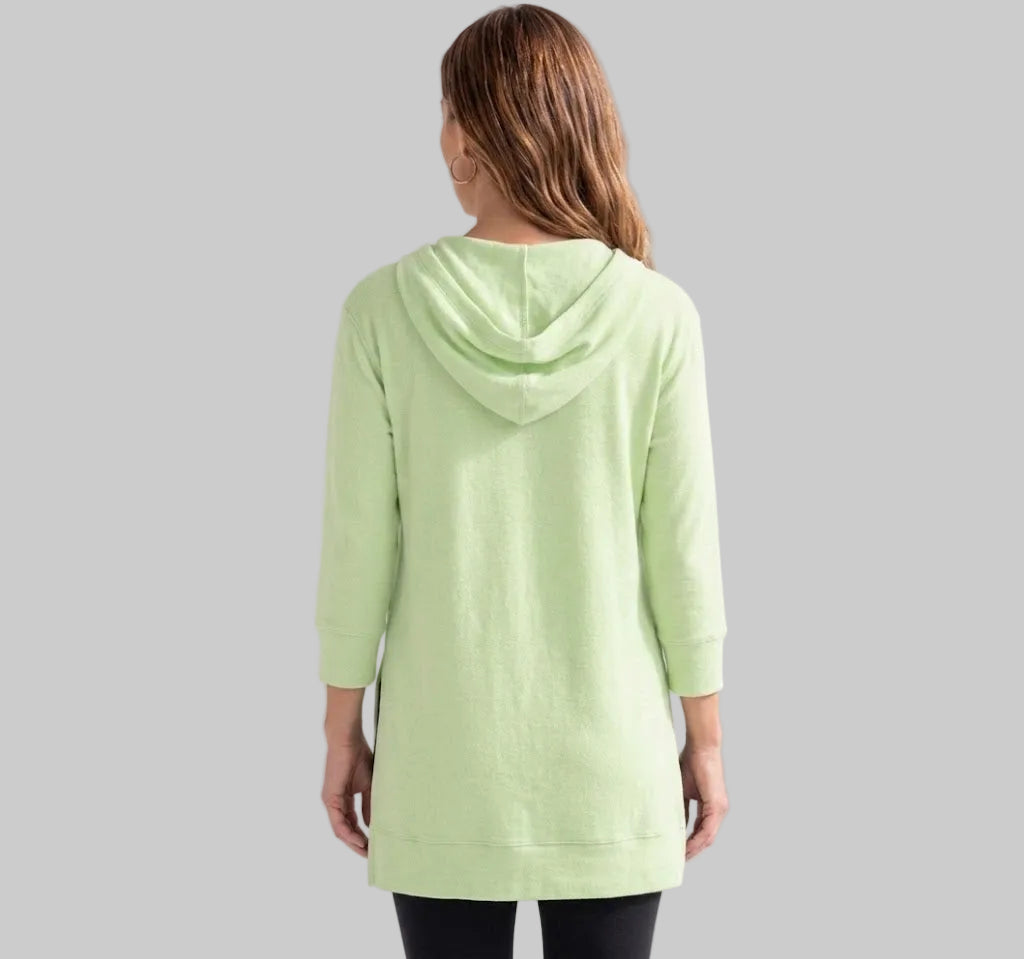 Size chart for Deep Teal Elbow-Sleeve Polo Tunic PSW-9738
