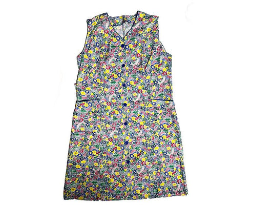 Floral Printed Sleeveless Button Up Lounger PSW-6767