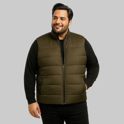 Forest Peak Plus-Size Sleeveless Puffer Jacket PSM-8640