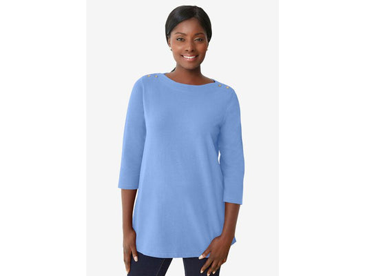 French Blue Boatneck Tunic PSW-7161