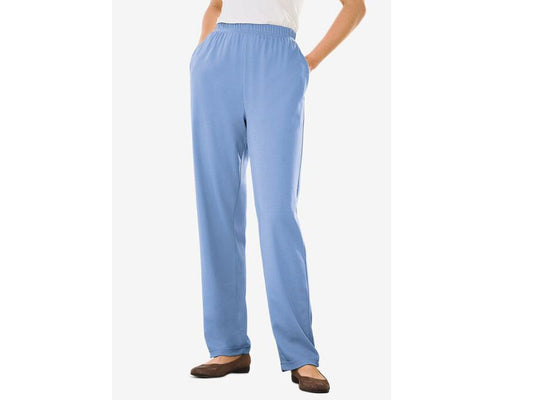 French Blue Knit Straight Leg Pant PSW-6297