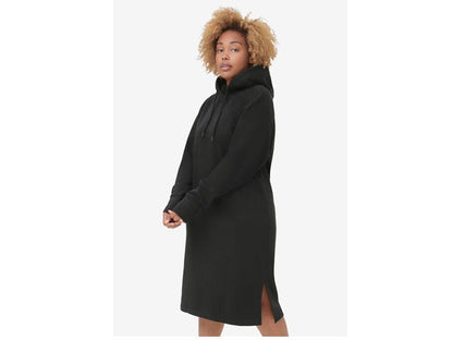 Black Hooded Sweatshirt Dress PSW-5402