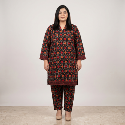 Amber Chunri Fusion – 2 Piece Premium Lawn Co-Ord PSW-11241
