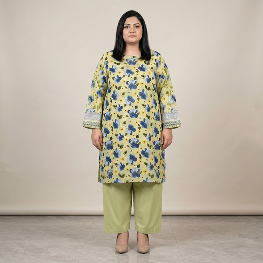 Olive Breeze Festive – 3 Piece Premium Embroidered Fancy Dupatta Suit PSW-11242