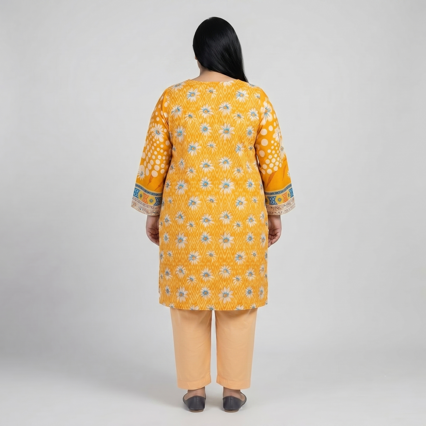 Marigold Meadow – 3 Piece Premium Embroidered Fancy Dupatta Suit PSW-11238
