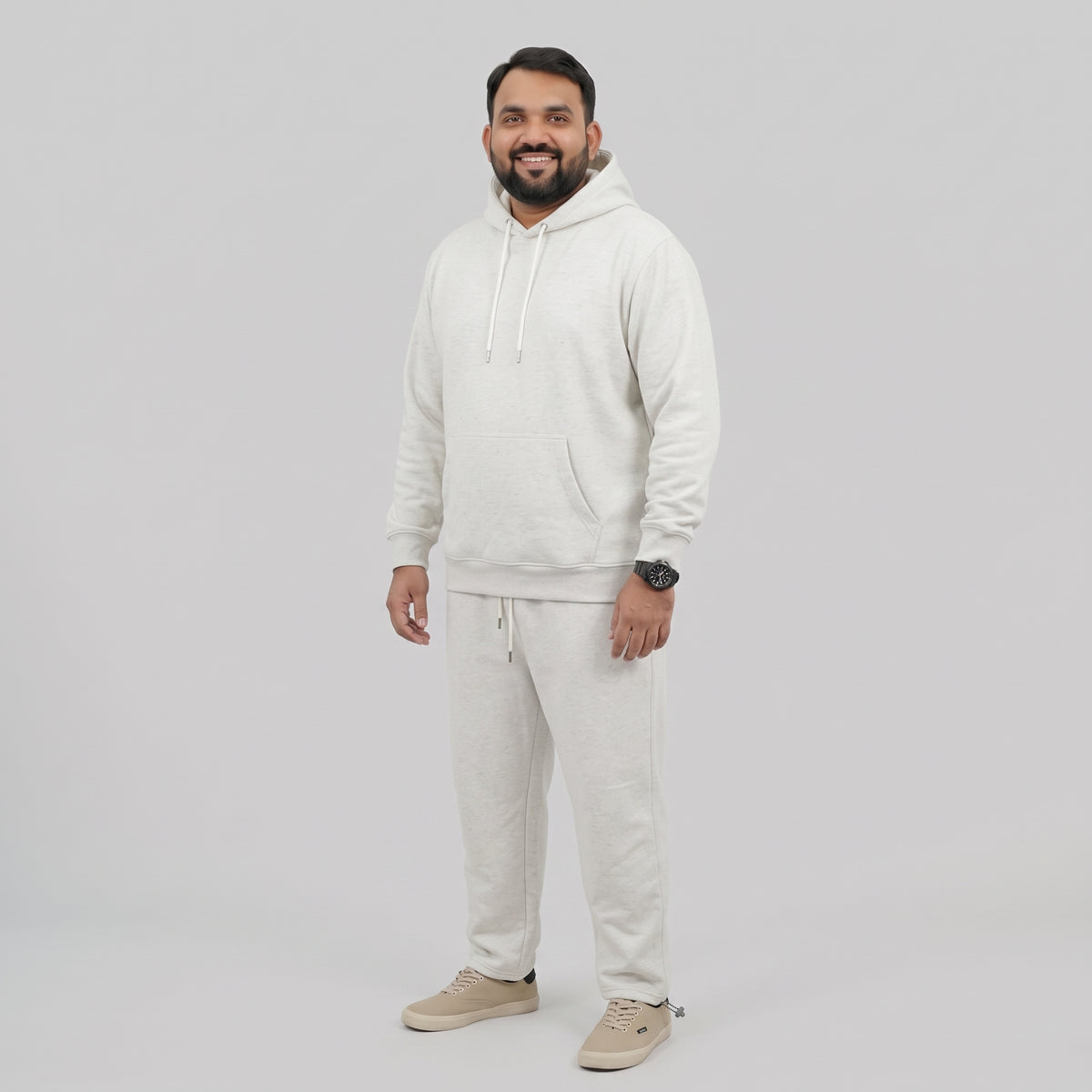 Oatmeal Grey Fleece Co-ord Set PSM-11747