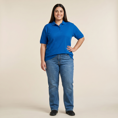 Bright Cobalt Women's Short Sleeve Polo T-Shirt PSW-7240