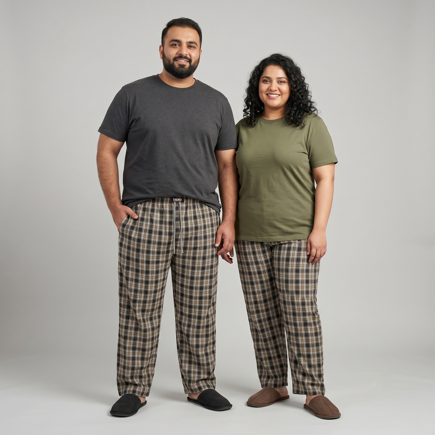 Plus Size 100% Cotton Unisex Pajamas (Pack of 2) PSM-1019