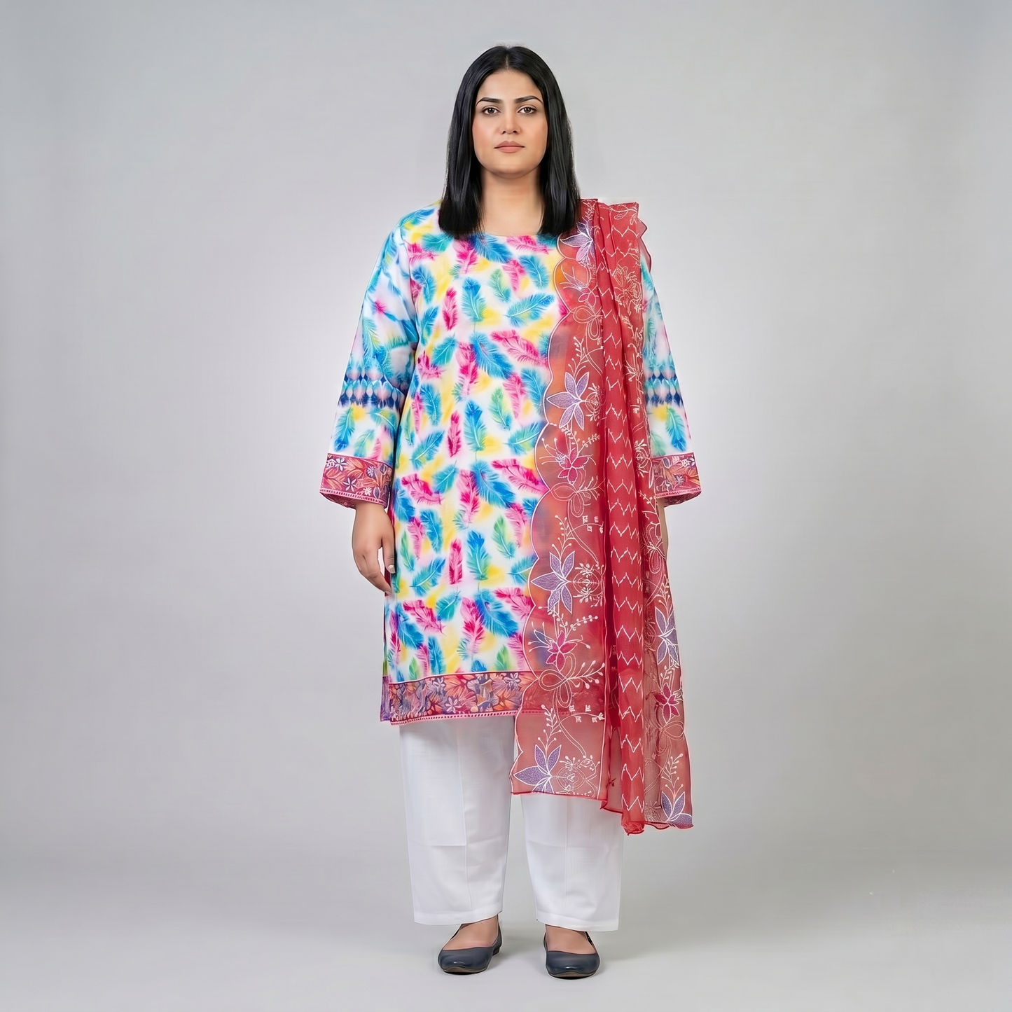 Prism Plume Luxe –  Premium 3 Piece Schifli Festive Ensemble PSW-11243