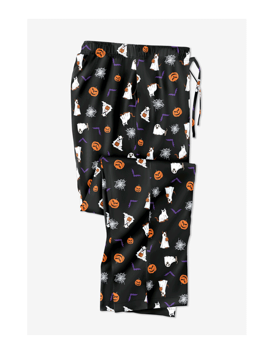 Black Ghost Flannel Novelty Pajama Pants PSM-8994