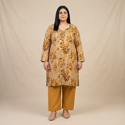 Gilded Marigold Printed Lawn 3-Piece Suit PSW-11174