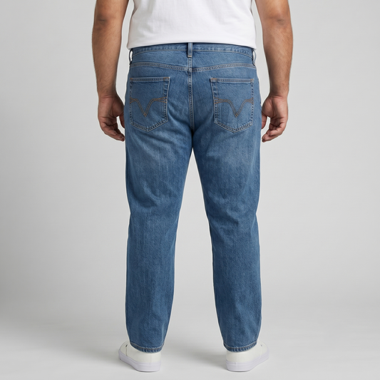 Glowing Medium Wash Classic Stretch Jeans PSM-10164