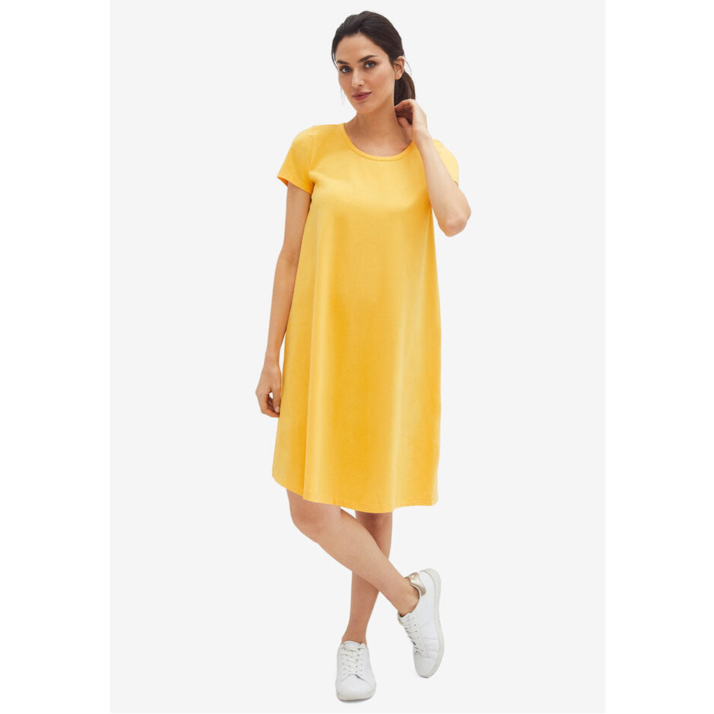 Golden A-Line Tee Dress PSW-8485