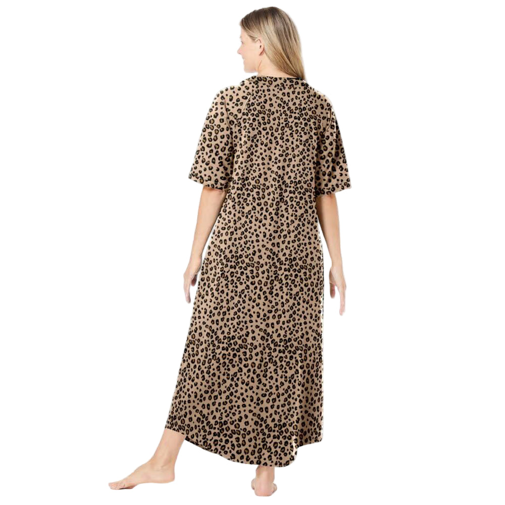 Flat-lay of Golden Ember Zip-Front Robe on neutral background
