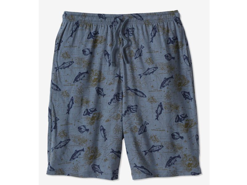 Gone Fishing Cotton Jersey Pajama Short PSM-7642