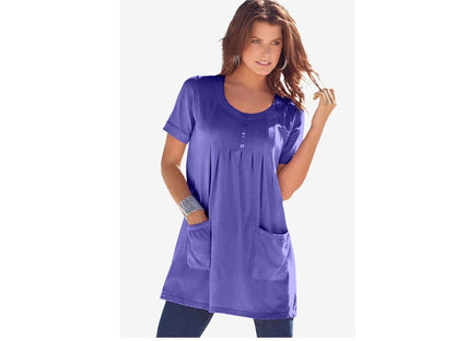 Grape Two Pocket Soft Knit Tunic PSW-5687