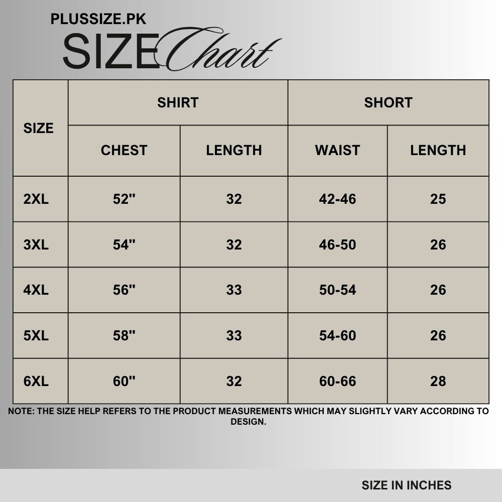 No Pain No Gain Plus-Size Shorts Set PSM-9902