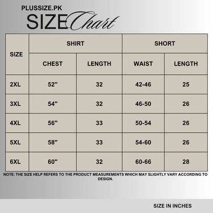 No Pain No Gain Plus-Size Shorts Set PSM-9902