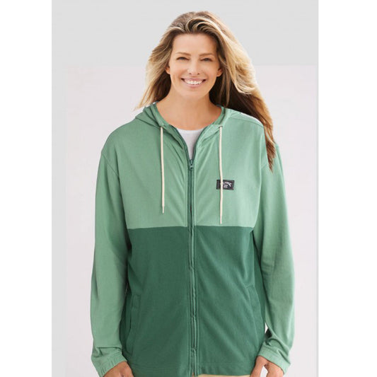 Dusty Green Zip-Up Terry Hoodie PSM-10017