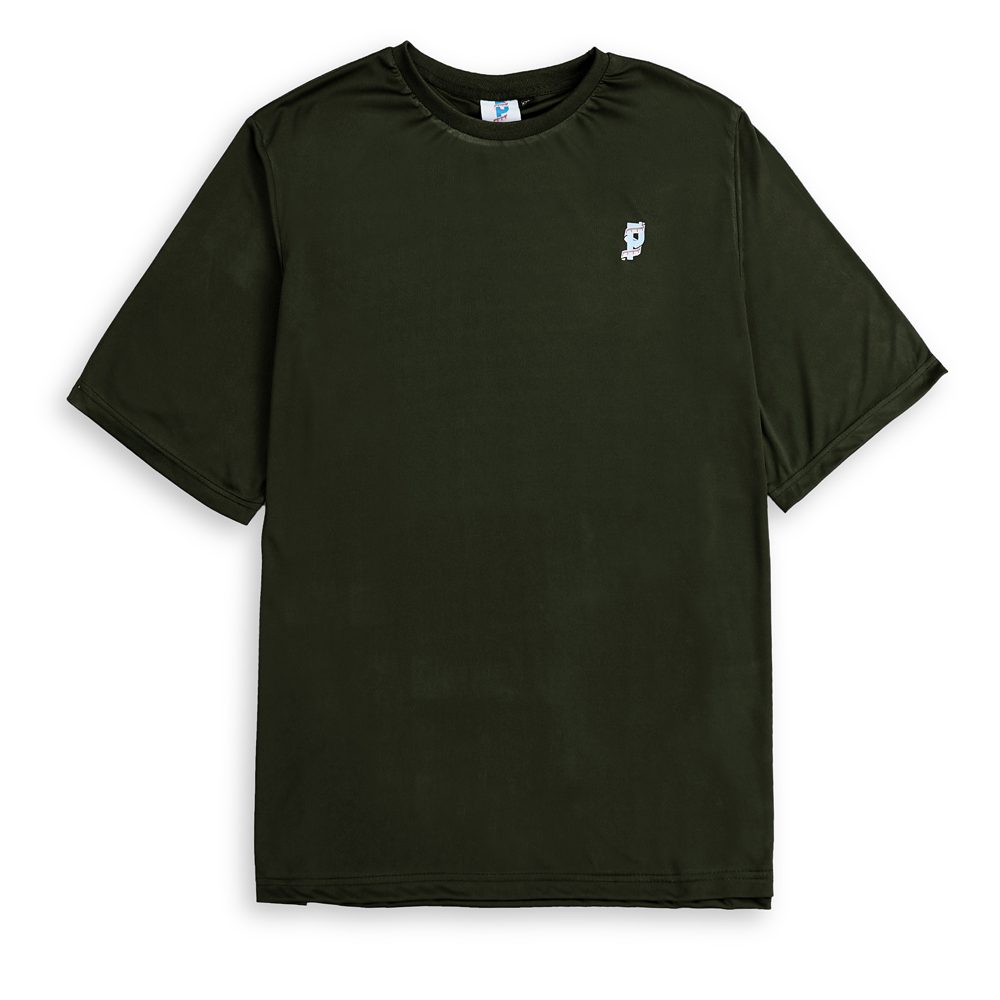 Olive Green Polyester Plus Size B Garde T-Shirt PSM-7774B