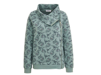 Green Printed Fleece B Grade Sweat Jacket PSW-7485B