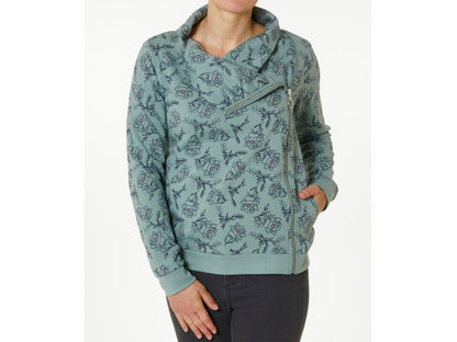 Green Printed Fleece B Grade Sweat Jacket PSW-7485B