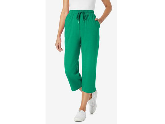 Green Sport Knit Capri Pant PSW-4632