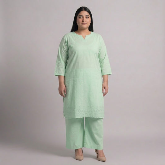  Green Chikankari Lawn Co-Ord Set