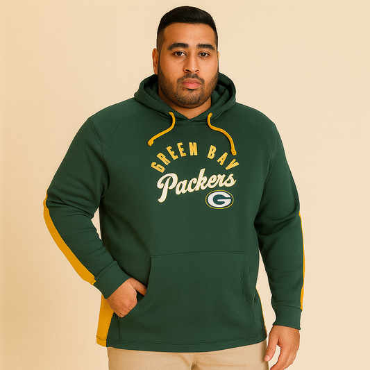 Green Yellow Contrast Big Size Hoodie PSM-4207