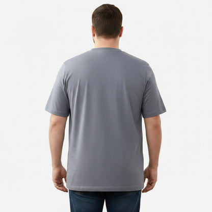 Grey Big & Tall Pocket Crewneck T-Shirt PSM-3990