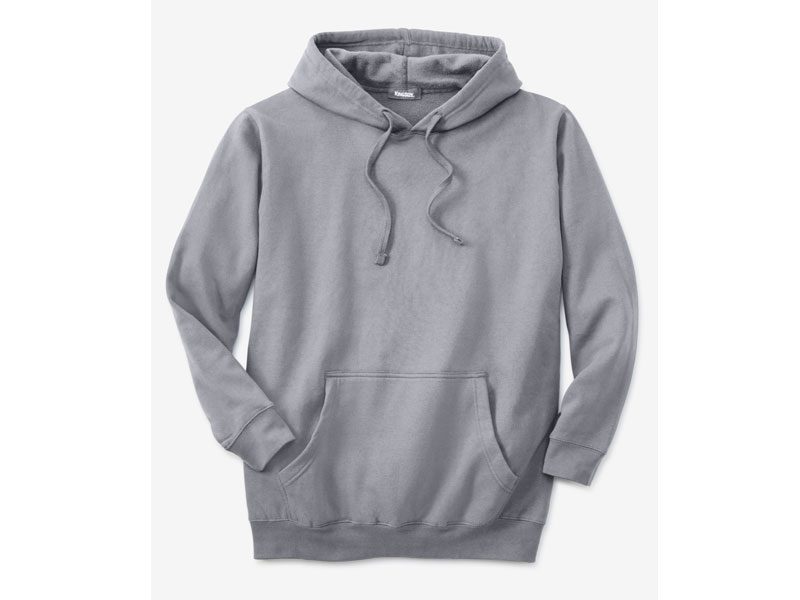 Grey Fleece Big & Tall PullOver Hoodie PSM-4130