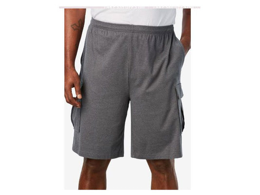 Grey Light Weight Jersey Big Size Cargo B Grade Shorts PSM-3541B