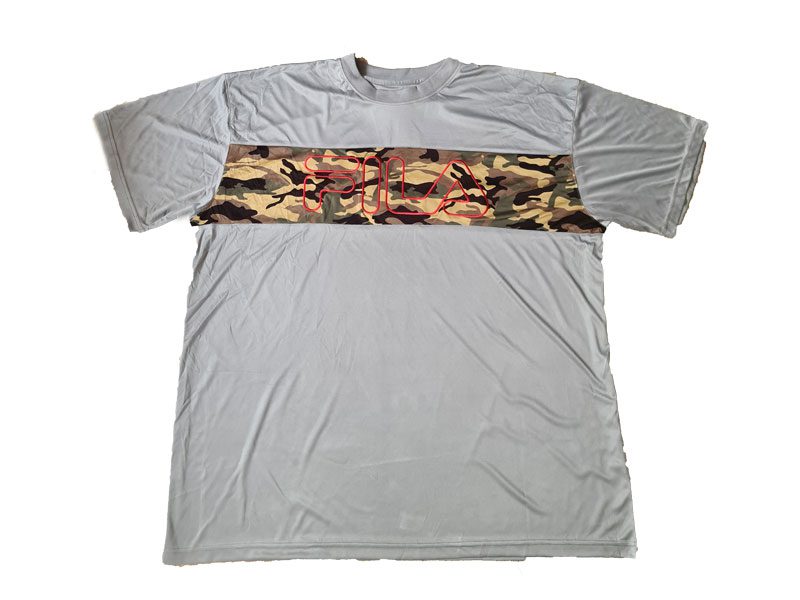 Camo Polyester Big Size Short Sleeve T-Shirt PSM-5851