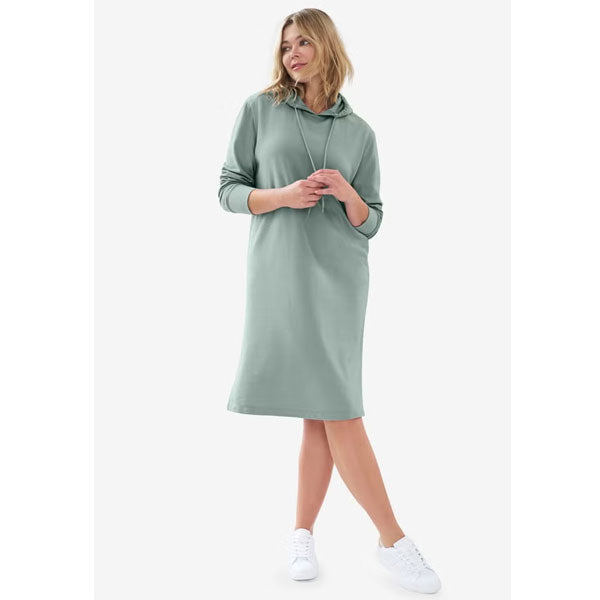 Grey Spruce Hooded Sweatshirt Dress PSW-9087